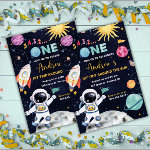 Space Birthday Template