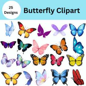 25 Transparent Background Watercolor Boho Butterfly Aesthetic Clipart PNG  Butterfly Sublimation & Scrapbooking Use
