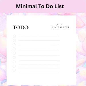Minimal To-Do List