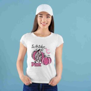 Breast Cancer Awareness, Halloween Pink Ghost, Preppy Pink Ribbon, In October We Wear Pink & Coquette Breast Cancer Shirt PNG