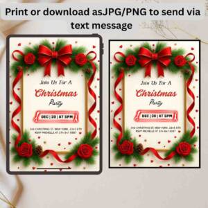bow Christmas invite 6 1