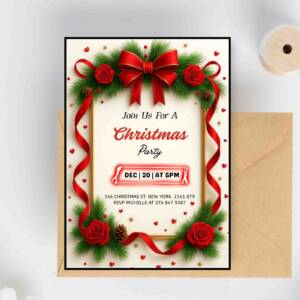 bow Christmas invite 7