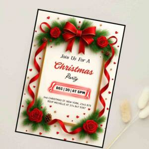 bow Christmas invite 8