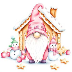 Christmas gnome and snowman cliparts 14