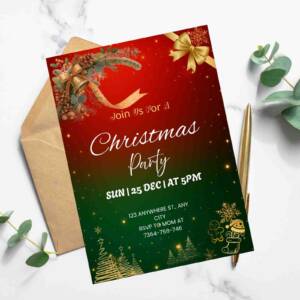 red green Christmas invite 1 1
