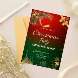 red green Christmas invite 3
