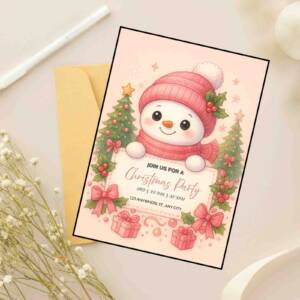 snow man party invite 5