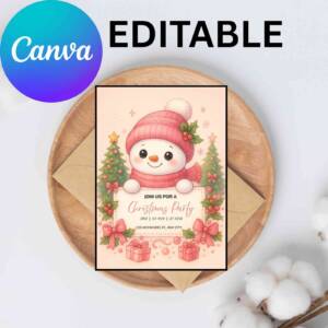 snow man party invite 6 1