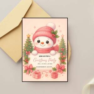 snow man party invite 7 1